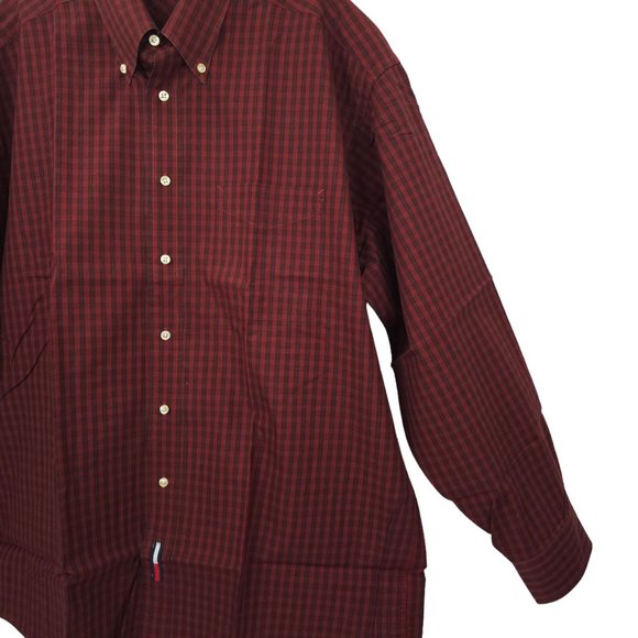 Vintage 2002 Tommy Hilfiger Button Front Shirt Mens 16.5 Holiday Tartans Plaid - Picture 11 of 15